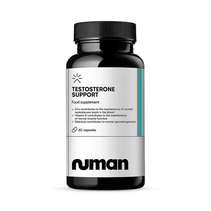 Numan Testosterone Support - Maca Root, Tribulus Terrestris, Zinc, Ginseng - Testosterone Supplements for Men, Essential Vitamins & Minerals - 1100mg per Serving - 60 Capsules