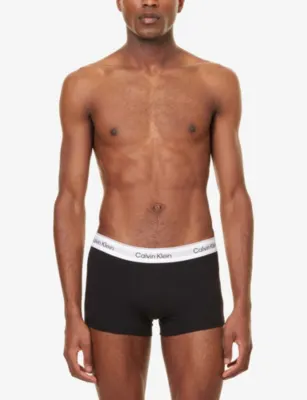 CALVIN KLEIN Icon Logo-Waistband Pack Of Three Stretch-Cotton Trunks detail 2
