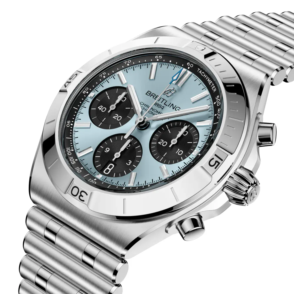 Breitling Chronomat B01 Chronograph 42mm Mens Watch Ice Blue in Blue, additional product view 2