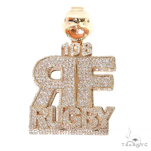 RINA - For Him CUSTOM Custom Made RF Diamond Pendant 67372 in Rose Gold – Pendant