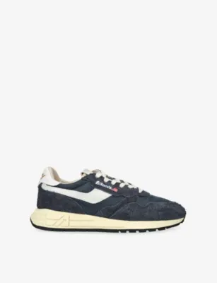 AUTRY Reelwind Low Runner Leather And Nylon Trainers - EUR 42 / 8 UK MEN in Navy – Mens | Trainers | Lace up trainers