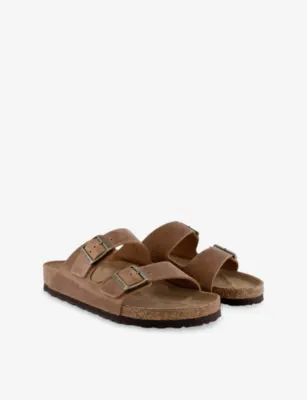 BIRKENSTOCK Arizona Two-Strap Suede Sandals - EUR 41.5 / 7.5 UK MEN in OILED COGNAC, additional product view 3