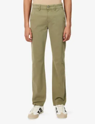 7 FOR ALL MANKIND Mid-Rise Straight-Leg Cotton Chino Trousers detail 3