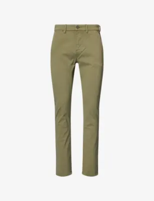 7 FOR ALL MANKIND Mid-Rise Straight-Leg Cotton Chino Trousers