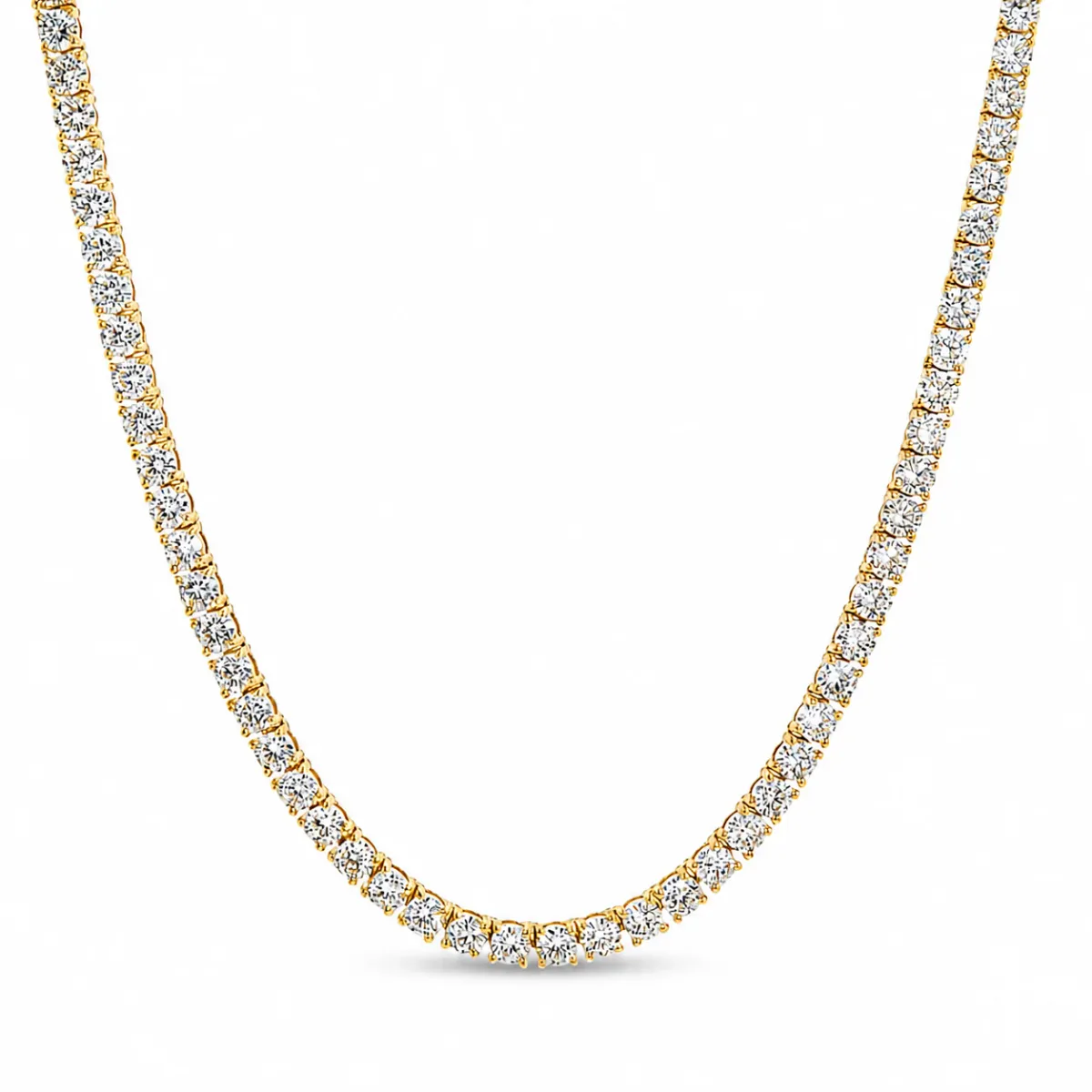 AHMED - MOON JEWELRY 12 Pt Diamond Tennis Chain 71710 in Rose Gold / 20 Inches – Chain