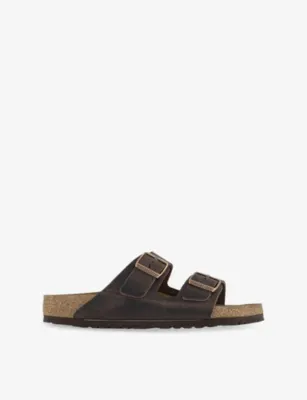 BIRKENSTOCK Arizona Double-Strap Suede Sandals - EUR 43 / 9 UK MEN in HABANA WAXY LEATHER – Mens | Sandals | Sliders & flip flops