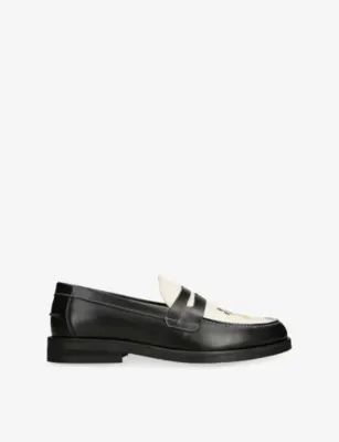 DUKE & DEXTER Disney Micky Mouse Wilde Kiss Leather Loafers - EUR 42 / 8 UK MEN in BLK/WHITE – Mens | Loafers