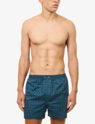 DEREK ROSE DR Monogram Cotton Boxer Shorts detail 2