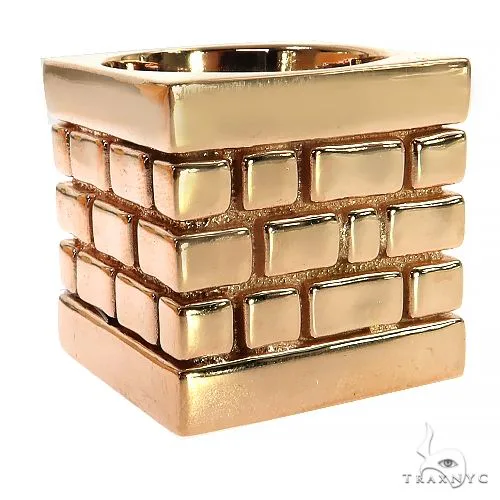 RINA - For Him CUSTOM 10K Gold Brick City Ring 68723 in Rose Gold / 10 – Ring