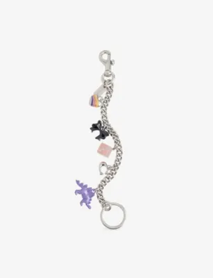 COACH Motif-Chain Brass Bag Charm in MULTI – Mens | Keyrings