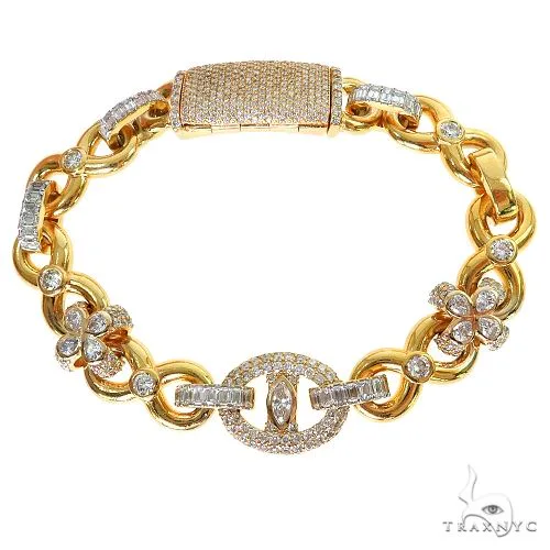 JALGAS - AMERICAS GOLD Rolo and Clover Diamond Bracelet 69707 in Yellow – Bracelet
