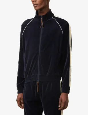 AUSTIN POST Sunset Velour Cotton Track Jacket detail 3
