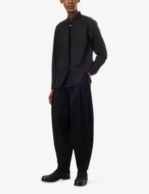 COMME DES GARCONS HOMME PLUS Tapered Pleat Wide-Leg Wool Trousers detail 2