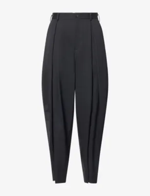 COMME DES GARCONS HOMME PLUS Tapered Pleat Wide-Leg Wool Trousers