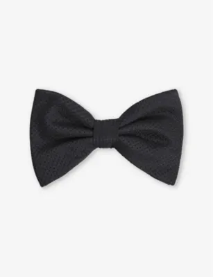HUGO Patterned Jacquard Silk Bow Tie