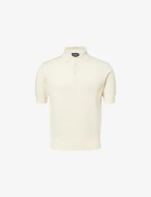 DRAKES Short-Sleeve Linen and Cotton-Blend Polo Shirt