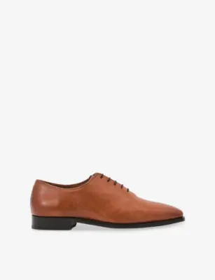 REISS Formal Lace-Up Leather Shoes - LIGHT TAN - EUR 45 / 11 UK MEN in BLACK, additional product view 2