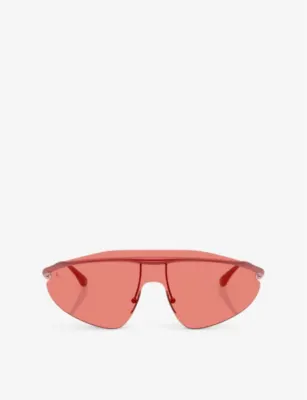 FERRARI FH1015 Irregular-Frame Metal Sunglasses in RED – Mens | Sunglasses | Sports