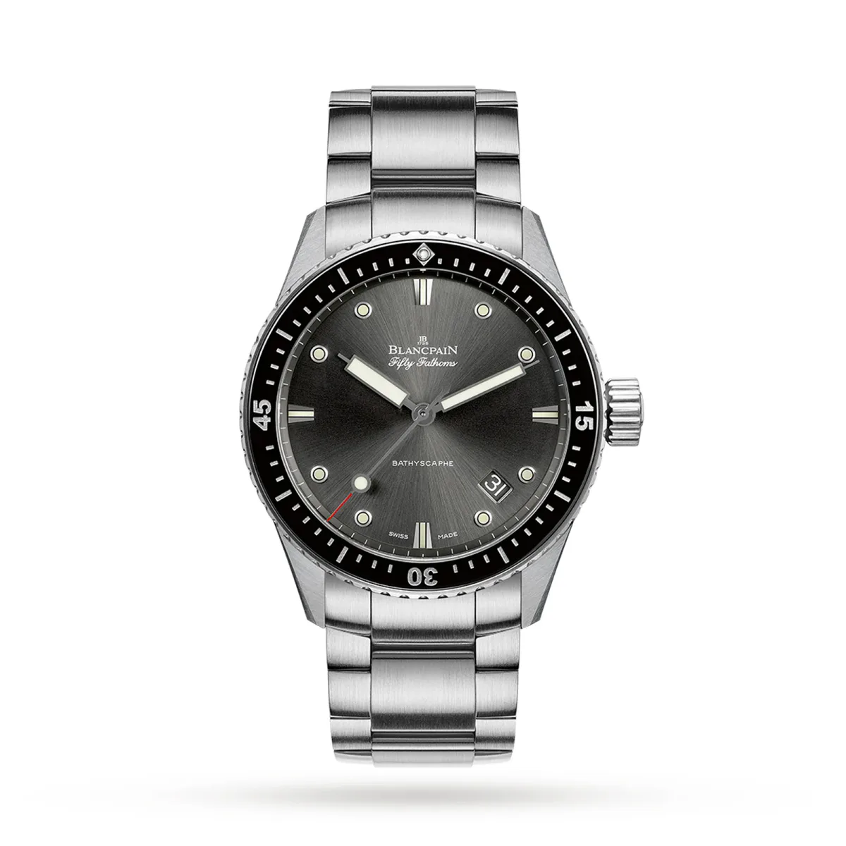 Blancpain Fifty Fathoms Bathyscaphe 43mm Mens Watch Black