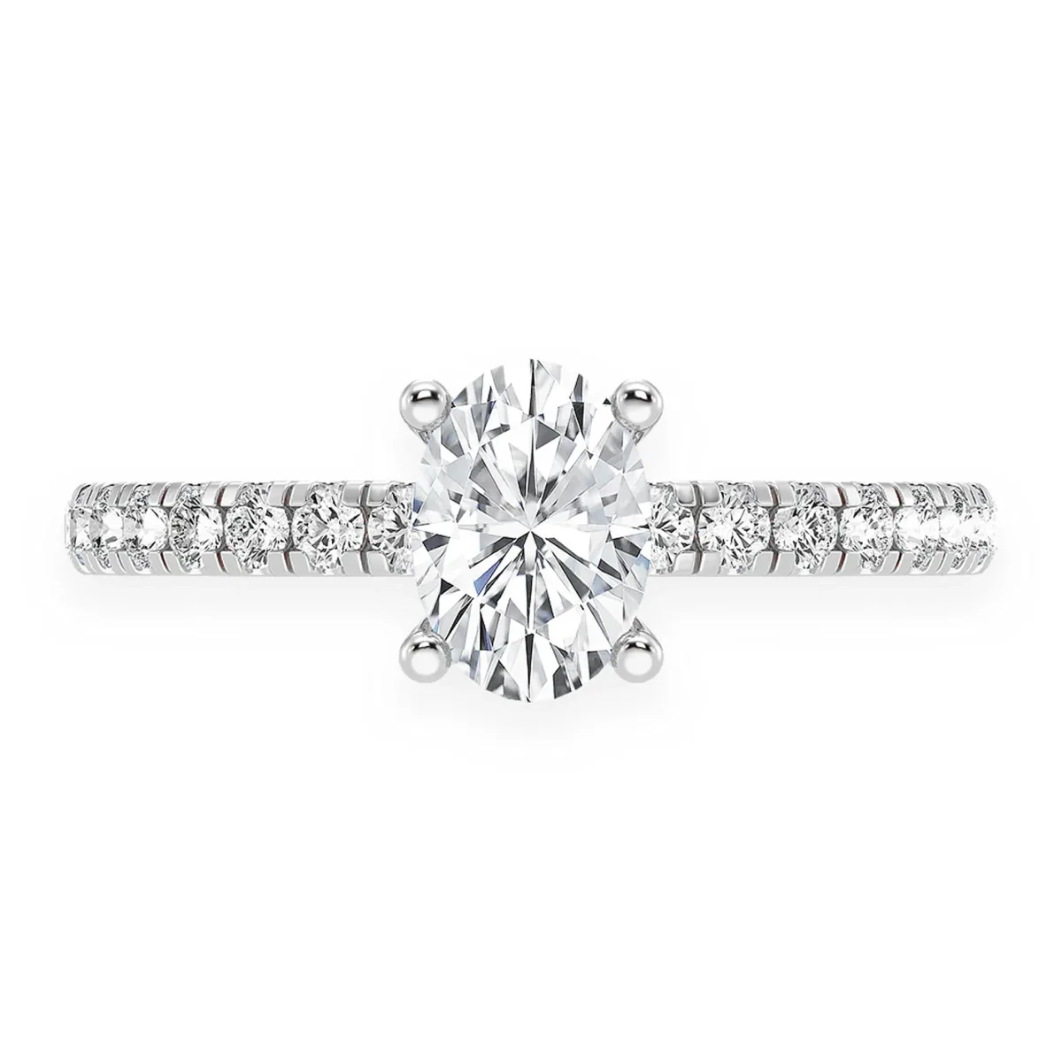 For Him Oval Solitaire One Row Under Halo Ring in Rose Gold / 0.75ctw Oval Diamond (G/VS) / Lab Grown Diamond – Ring