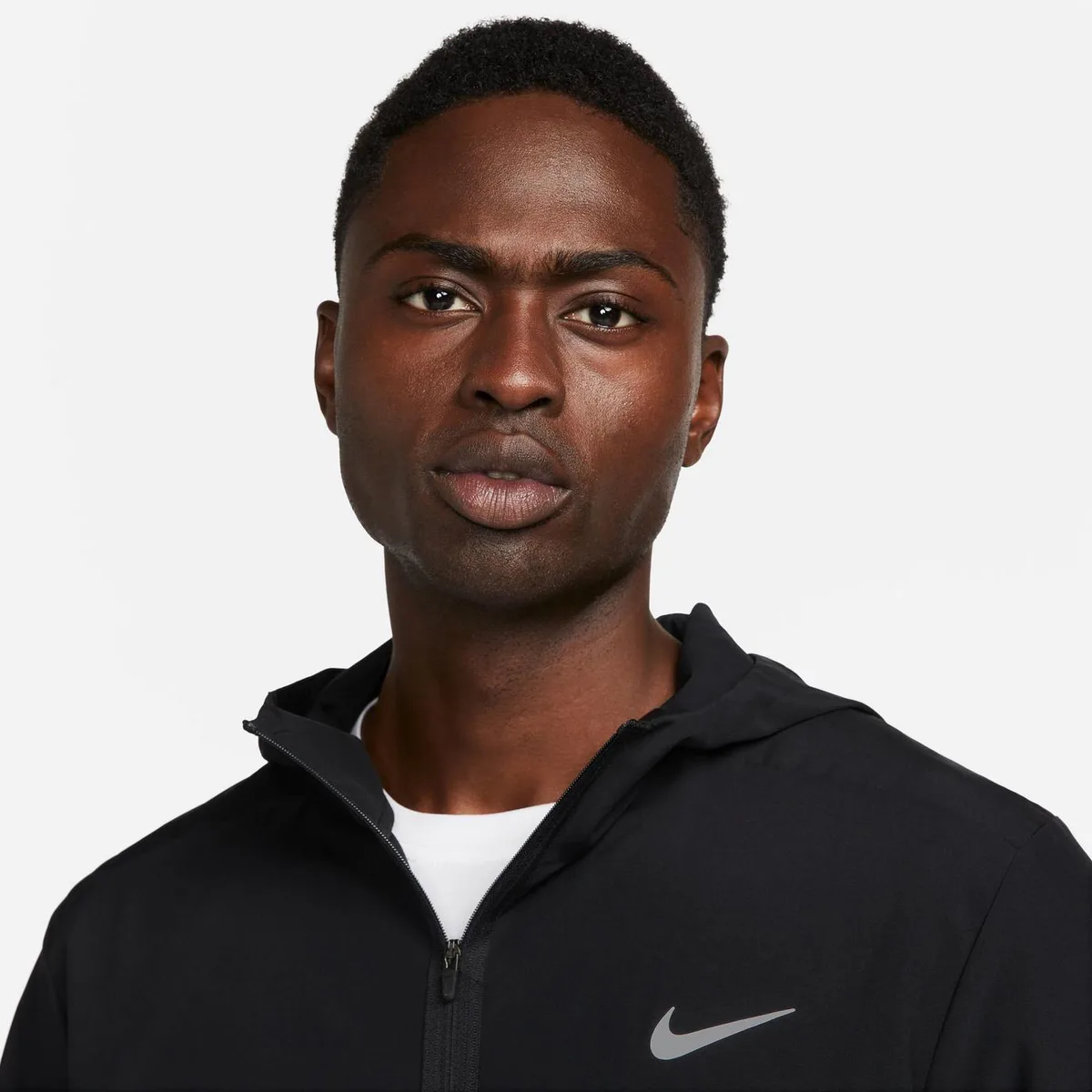 For Him Nike Form Hooded Mens Jacket in Black/Black, additional product view 3
