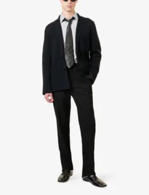 TOM FORD Notch-Lapel Knitted Wool-Blend Jacket detail 2