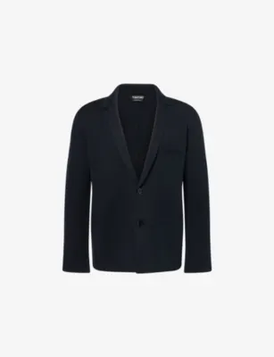 TOM FORD Notch-Lapel Knitted Wool-Blend Jacket