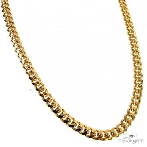 JALGAS - SKYLINE JEWELRY 14k Yellow Gold Solid Miami Cuban 4.9mm 24 inches 68204 in Yellow / 24 Inches – Chain