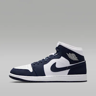 Jordan Air Jordan 1 Mid Men's Shoes - Obsidian/White/Grey Fog/Obsidian in Obsidian/White/Grey Fog/Obsidian – Nike men's and unisex