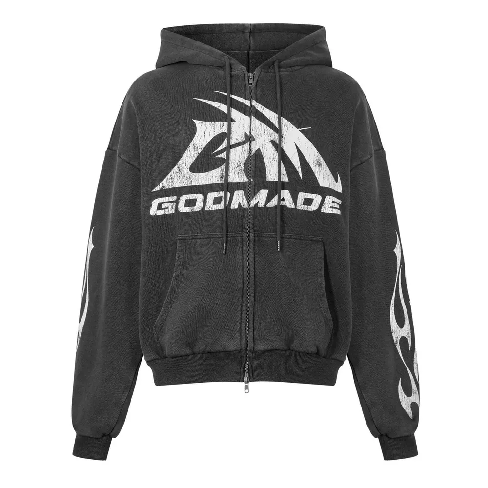 God Made Men's Full Zip Fleece in WASH GREY – Clothing