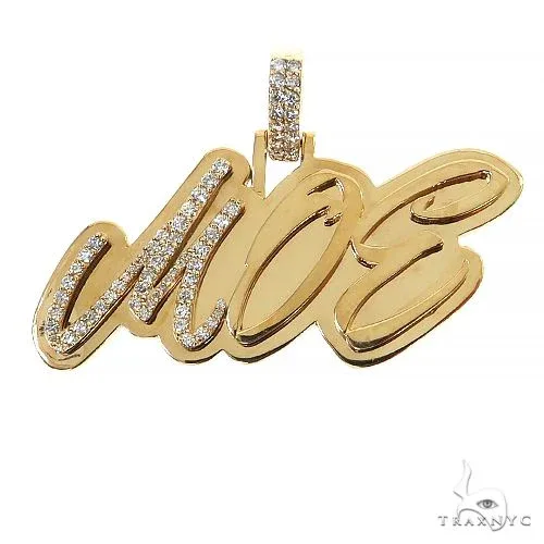 RINA - For Him CUSTOM Custom Made Diamond Name Pendant 68755 in Rose Gold – Pendant