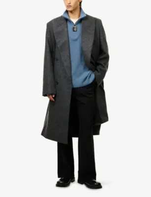 JW ANDERSON Peak-Lapel Double-Breasted Wool Coat detail 2