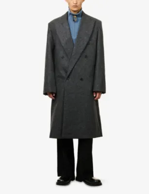 JW ANDERSON Peak-Lapel Double-Breasted Wool Coat detail 3