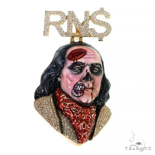 RINA - For Him CUSTOM Zombie Ben Franklin Pendant 68093 in Rose Gold – Pendant
