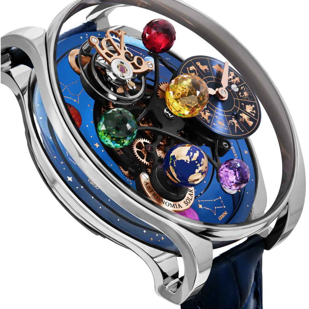 Jacob & Co Astronomia Solar Planets Zodiac White Gold in Blue, additional product view 2