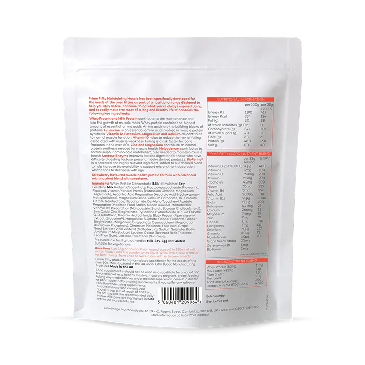 Prime Fifty Maintaining Muscle GLP Protein Support Powder 490g detail 2
