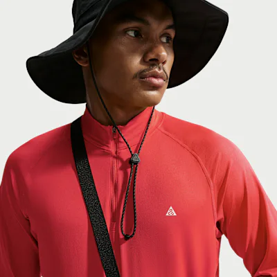 Nike ACG Wildsee Men's Dri-FIT 1/4-Zip Long-Sleeve Hiking Top - Light Crimson/Summit White