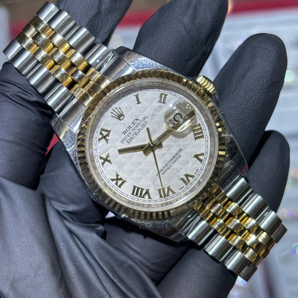 ANKUR - For Him WATCHES Rolex Datejust 36mm | White Roman Dial | Two Tone Yellow Gold – Watch