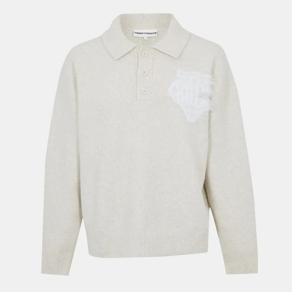 The Couture Club Men's Textured Soft Knit Relaxed Fit Knitted Top