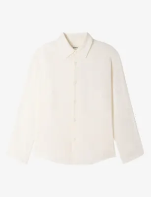 SANDRO Crinkled Relaxed-Fit Woven Shirt