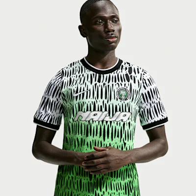 Nike x Nigeria x Slawn Men's Dri-FIT Academy Pro Short-Sleeve Football Top - Black/White
