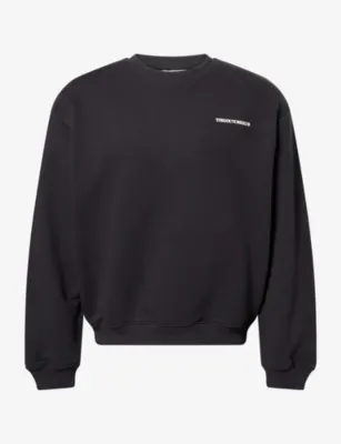 THE COUTURE CLUB Micro Copyright Logo-Print Cotton Sweatshirt