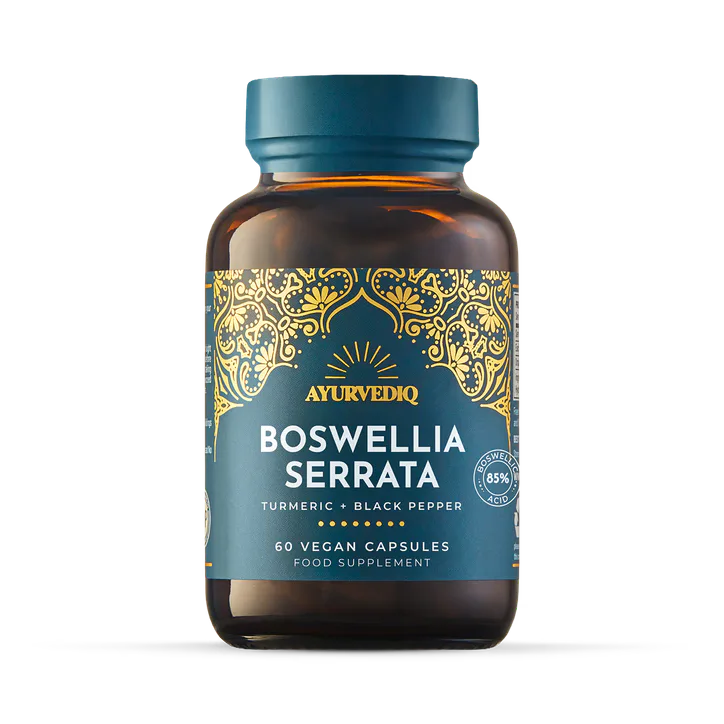 Ayurvediq Boswellia Serrata with Org Turmeric & Black Pepper Extract Capsules - 60 Capsules