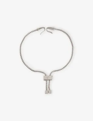 POUBEL Single Charm Rhodium-Plated Sterling-Silver Bracelet