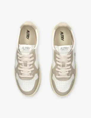 AUTRY Medalist Leather Trainers - EUR 46 / 12 UK MEN in BEIGE COMB, additional product view 2
