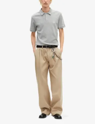THE KOOPLES Logo-Embroidered Short-Sleeve Stretch-Cotton Polo detail 2