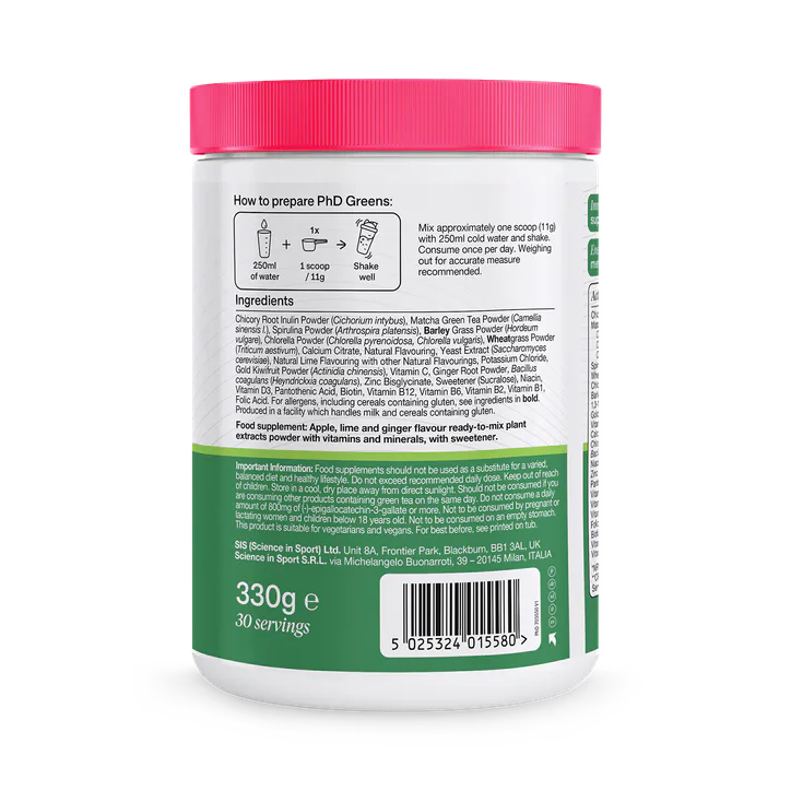 PhD Greens Powder Apple 1000 g detail 3