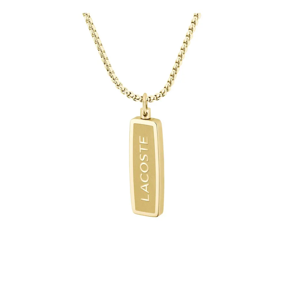 Lacoste Mens District Reversible Pendant Necklace detail 3