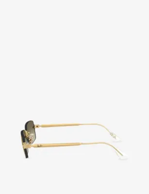 RAY-BAN RB3928 Rectangle-Frame Metal Sunglasses detail 2