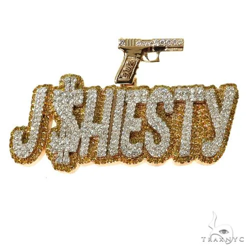 RINA - For Him CUSTOM Custom Made Diamond Name Pendant 67674 in Rose Gold – Pendant